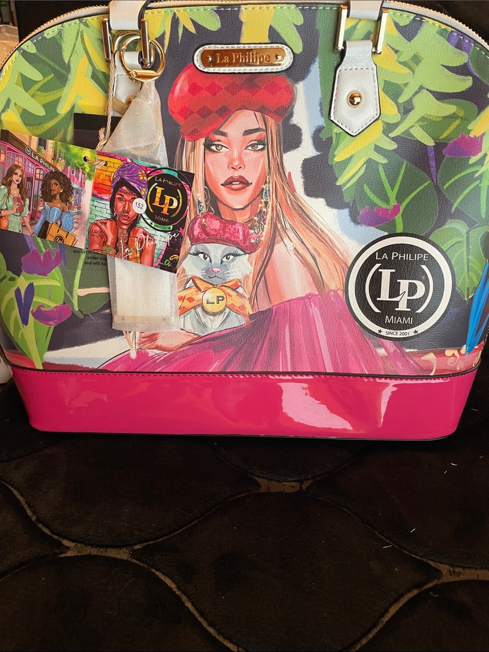 Miami Women's Pink Graphic Tote Satchel